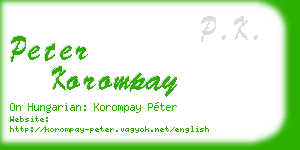 peter korompay business card